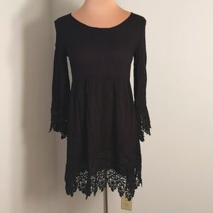 Chloah Crochet Trimmed Empire Waist Dress, S, NWT